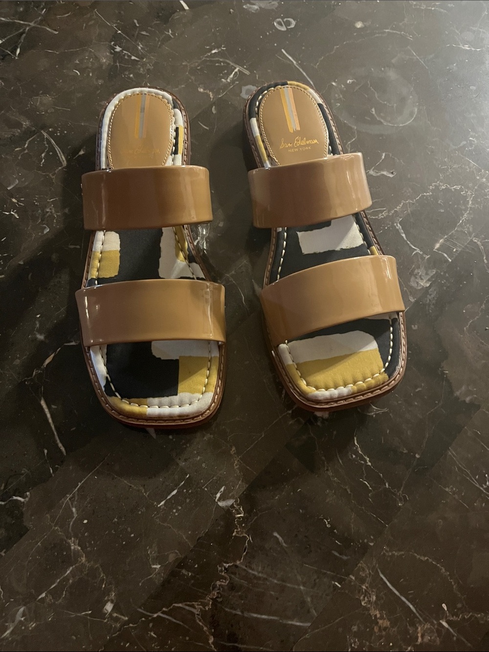 Women’s Double-Strap Slide Sandal in Brown